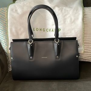Stunning Large Longchamp Paris Premier Bag, Black - rare, EUC!